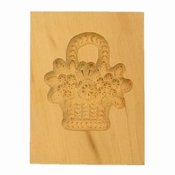 フラワー*バスケット  wood cookie mould