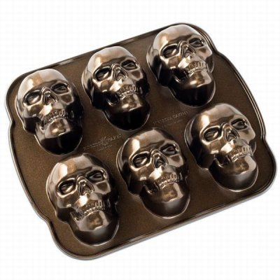 画像1: 【直輸入/数量限定】Haunted Skull Cakelet Pan/骸骨ケーキパン