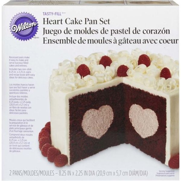 画像1: 【50％OFF】Heart Tasty-Fill Cake Pan Set (1)