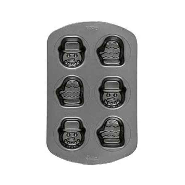 画像1: 【70％OFF/SALE】雪だるま＆手袋*mini cake pan (1)