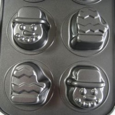 画像1: 【50％OFF】雪だるま＆手袋*mini cake pan