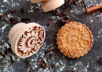 画像1: お花/folk*wood cookie stamp