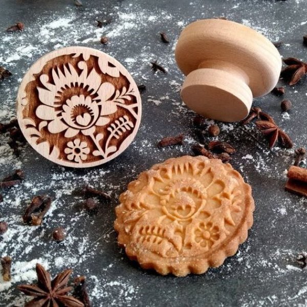 画像1: お花/folk*wood cookie stamp (1)