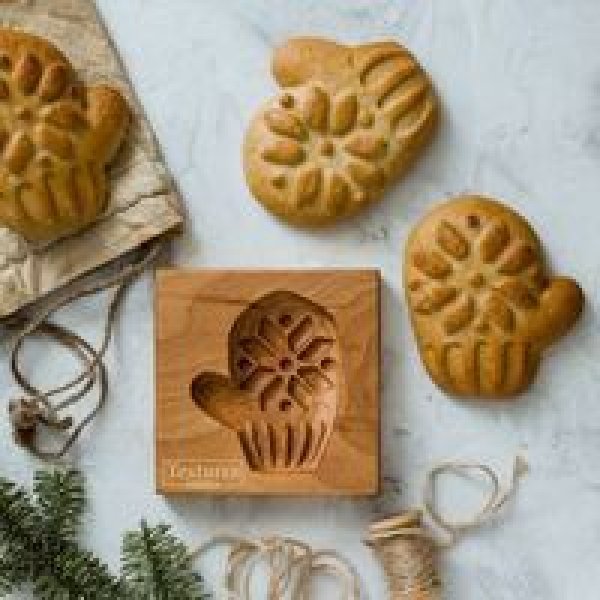 画像1: ミトン＜手袋＞*wood gingerbread cookie mold (1)