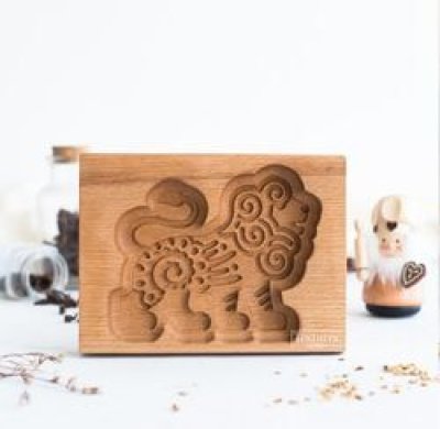 画像1: ライオン*wood gingerbread cookie mold