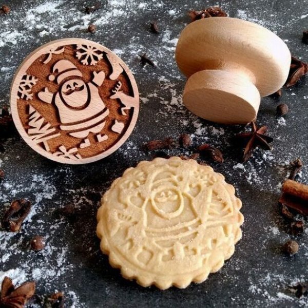 画像1: サンタクロース*wood cookie stamp (1)