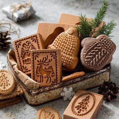 画像2: ミトン＜手袋＞＜その２＞*wood gingerbread cookie mold