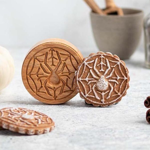 画像1: 蜘蛛の巣 *wood cookie stamp (1)