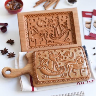 画像2: SANTA CLAUS/サンタクロース *wood gingerbread cookie mold