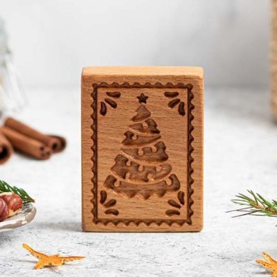 画像1: ツリー *wood cookie stamp