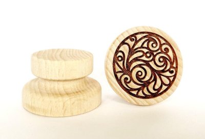 画像2: 薔薇のモチーフ*wood cookie stamp