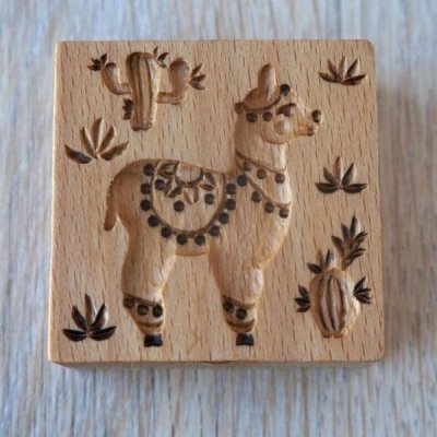 画像1: アルパカ* *wood cookie stamp