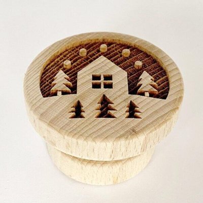 画像1: Winter*ハウス/House*wood cookie stamp