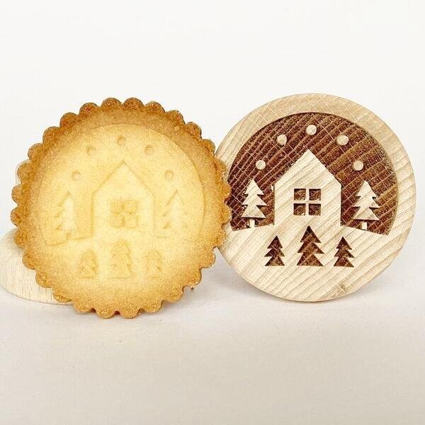 画像1: Winter*ハウス/House*wood cookie stamp (1)