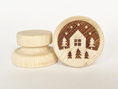 画像2: Winter*ハウス/House*wood cookie stamp
