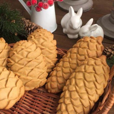 画像2: モミの実/Fir cone*wood gingerbread cookie mold
