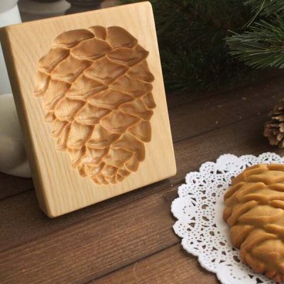 画像1: 松ぼっくり/Cedar cone*wood gingerbread cookie mold