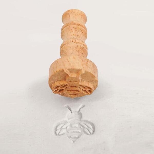 画像1: 蜜蜂*wood mini cookie stamp (1)