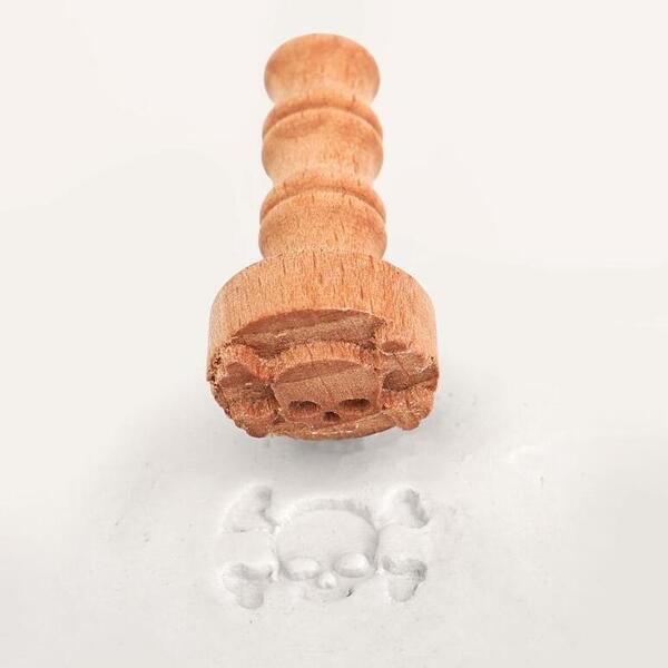 画像1: 骸骨wood mini cookie stamp (1)