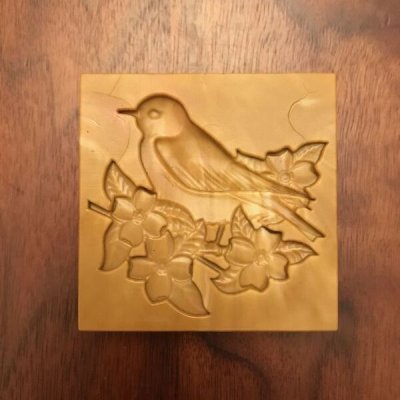 画像2: 小鳥とお花＆松かさ *plastic cookie stamp