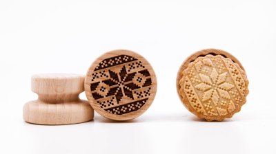 画像1: Norwegian pattern*wood cookie stamp