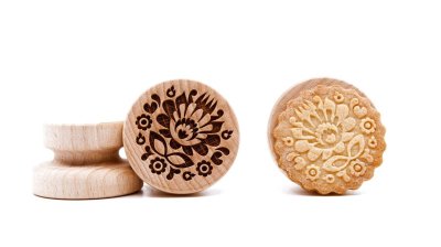 画像1: お花/Folk Flower*wood cookie stamp