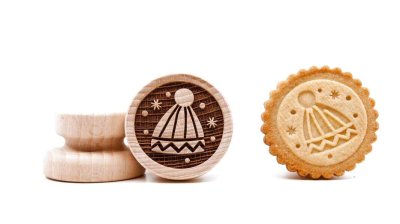 画像1: ニット帽*wood cookie stamp