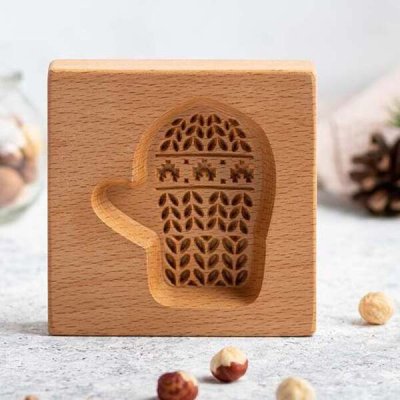 画像1: ミトン＜手袋＞＜その3＞*wood gingerbread cookie mold