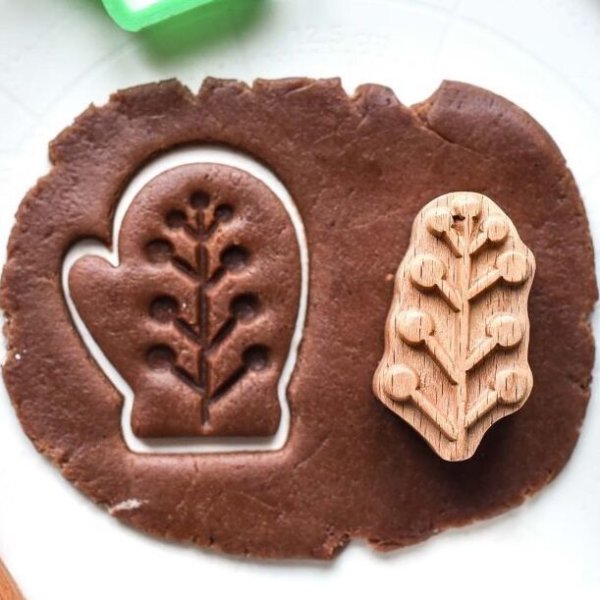 画像1: 木の実のモチーフ *wood cookie stamp (1)