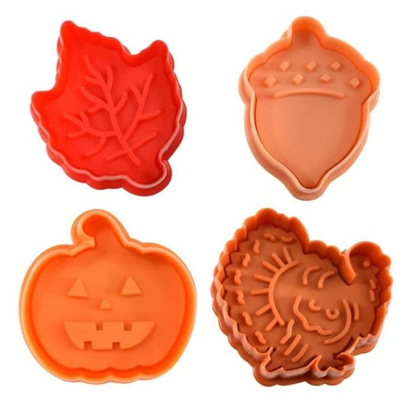 画像1: どんぐり＆七面鳥＆Jack-o-lantern＆葉っぱ/piecrust cutter set＜4種類＞ (1)