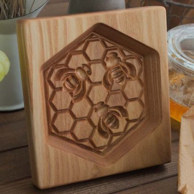 画像1: 蜜蜂/Bees*wood gingerbread cookie mold
