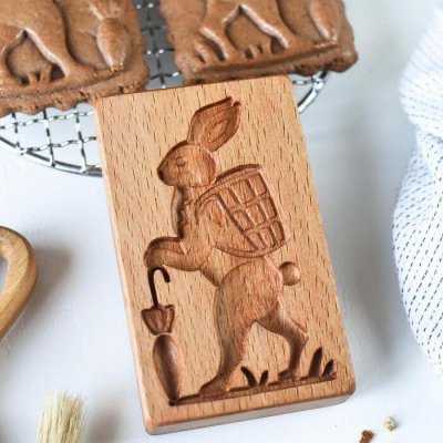 画像1: イースターバニー*wood gingerbread cookie mold