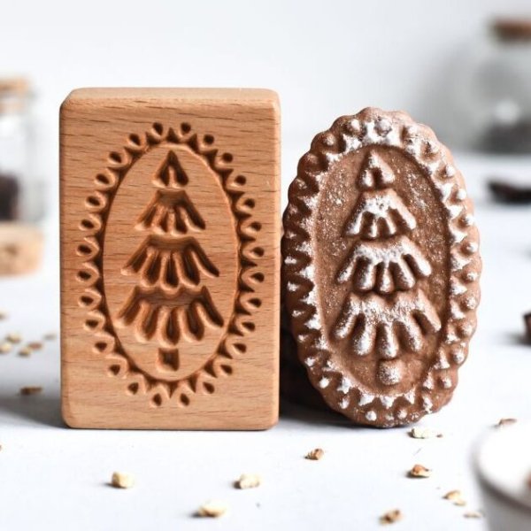 画像1: ツリー *wood cookie stamp (1)