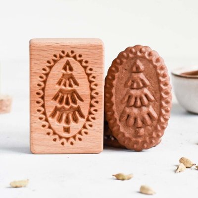 画像1: ツリー *wood cookie stamp