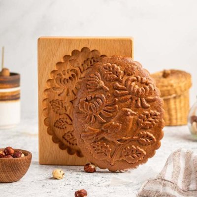 画像2: 鳥とお花*wood gingerbread cookie mold