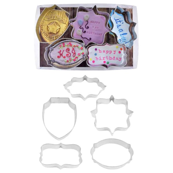 画像1: メッセージデザイン/Plaque cookie cutter set＜5種類＞ (1)