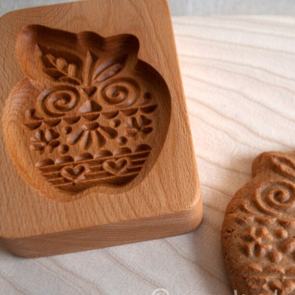 画像1: 林檎*wood gingerbread cookie mold (1)