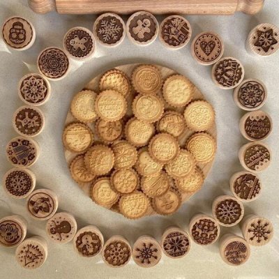 画像3: スウェーデン モチーフ＜その1＞*wood cookie stamp