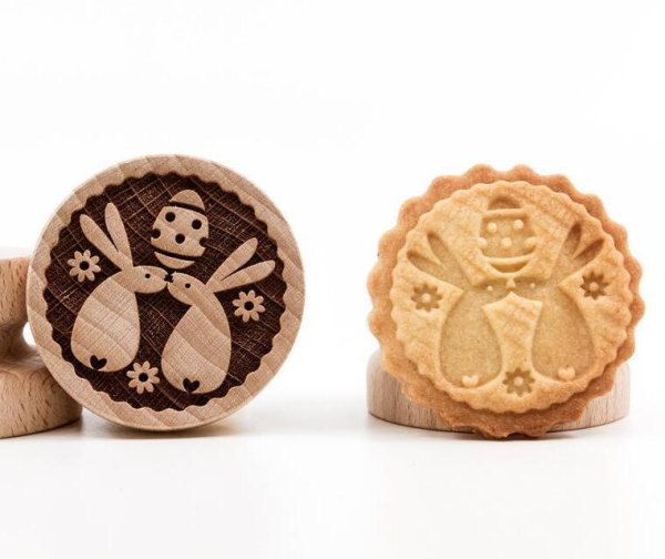 画像1: イースターバニー*wood cookie stamp (1)