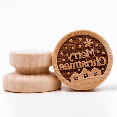 画像1: Merry Christmas*wood cookie stamp