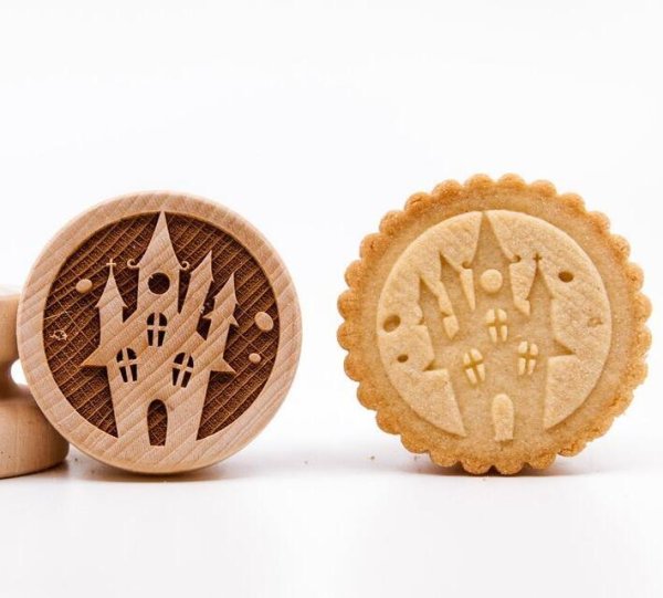 画像1: お化け屋敷*wood cookie stamp (1)