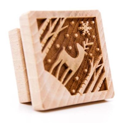 画像2: 冬のトナカイ*wood cookie stamp