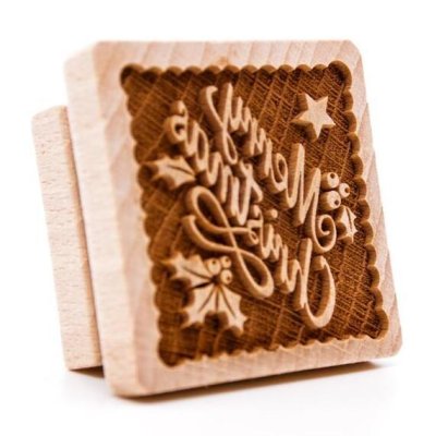 画像2: Merry Christmas*wood cookie stamp