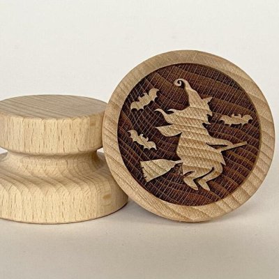 画像1: 魔女*wood cookie stamp