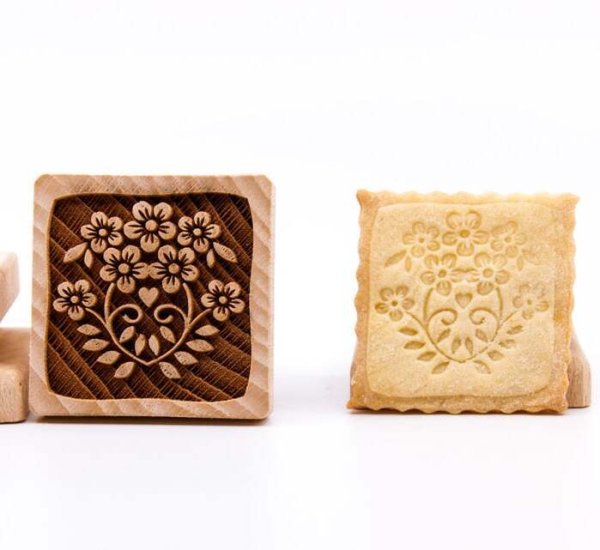画像1: お花/Flower*wood cookie stamp (1)