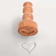 画像1: ハート*wood mini cookie stamp (1)