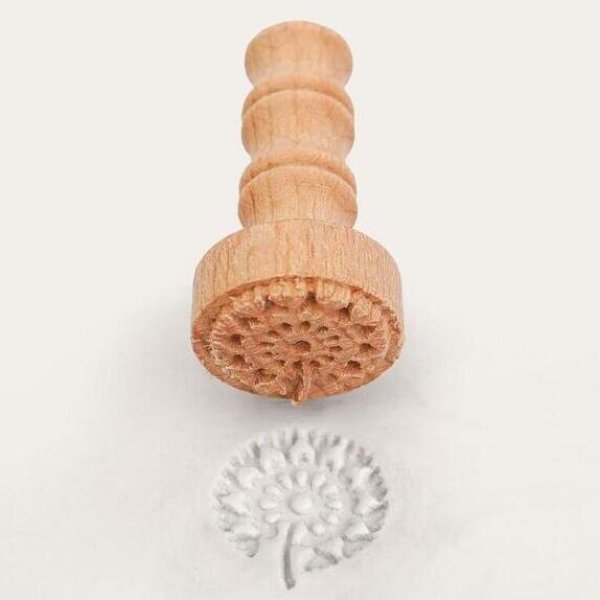 画像1: お花*wood mini cookie stamp (1)