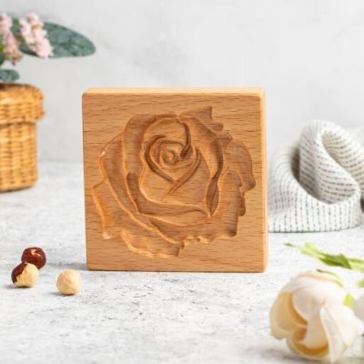 画像1: 薔薇*wood gingerbread cookie mold