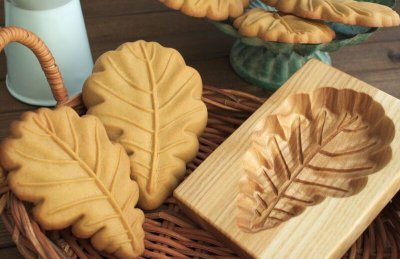 画像2: 【30％OFF/SALE】オークリーフ*wood cookie mold