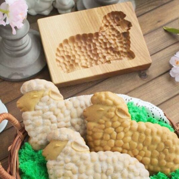 画像3: ヒツジ/Lamb*wood gingerbread cookie mold (3)